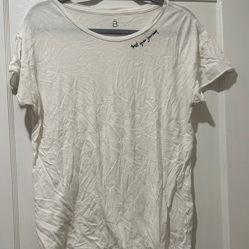 Barre 3 - Women's White Short Sleeve Tee with Inspirational Text